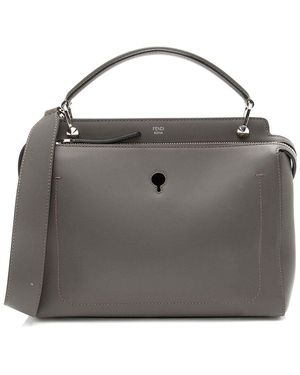 Fendi Calfskin Dotcom Medium Satchel (authentic Pre-loved) - Black