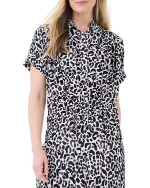 NIC+ZOE Onyx Animal Top - Black