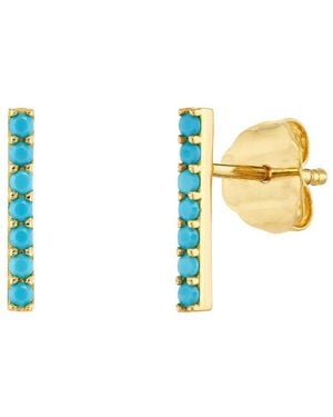 HAWLEY ST 14K Geometric Earrings - White