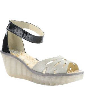 Fly London Yelu Patent Sandal - Metallic