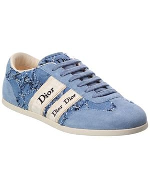 Dior Ribbon Denim & Suede Trainer - Blue