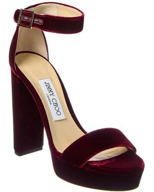 Jimmy Choo Holly 120 Velvet Sandal - Purple