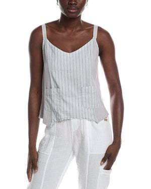 XCVI Ludora Linen-Blend Tank Top - White