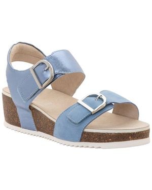 Ara Nova Suede Wedge Sandal - Blue