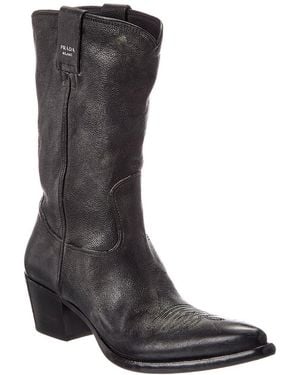 Prada Leather Boot - Black