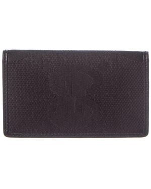 Gucci Jumbo Gg Canvas & Leather Card Holder - Purple