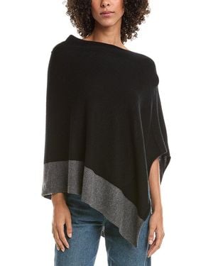 Forte Cashmere Poncho - Black