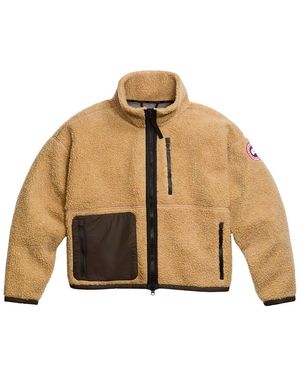 Canada Goose Simcoe Zip Up Fleece Wool-Blend Jumper - Natural