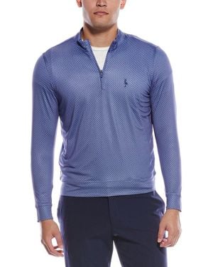 Tailorbyrd Diamond Mosaic Performance 1/4-Zip Pullover - Blue