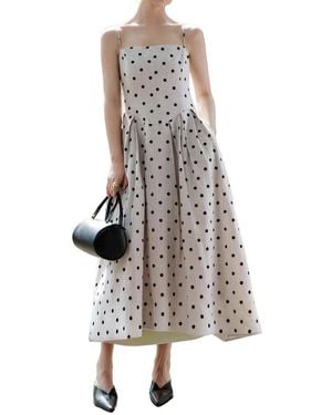 ENJOY PETRA Linen Midi Dress - White