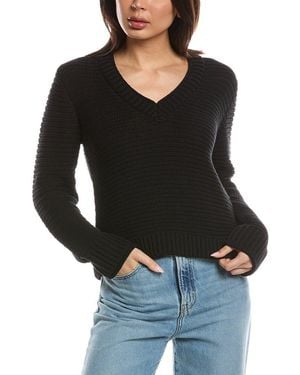 Michael Stars Linda V-Neck Pullover - Black
