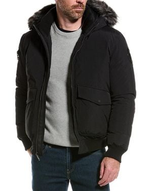 Pajar Anderson Mixed Media Bomber Jacket - Black
