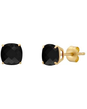 MaxColor 14K 1.50 Ct. Tw. Onyx Stud Earrings - Black