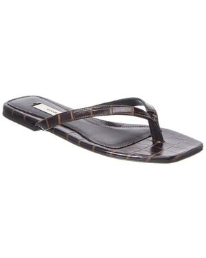 TOTEME Croc-Embossed Leather Sandal - White