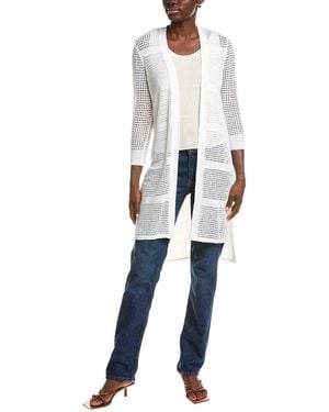 Joseph Ribkoff Open Knit Cardigan - White