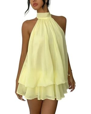 BELLA DESERT Halter Mini Dress - Green