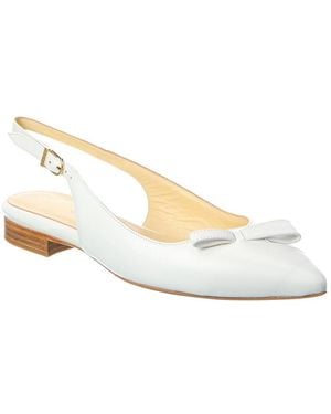 Sarah Flint Leather Slingback Flat - White