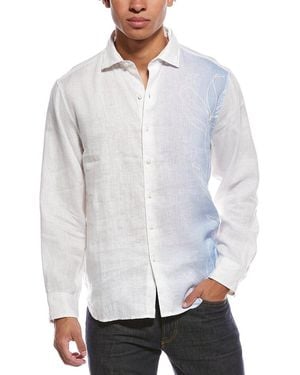 Tommy Bahama Villa Rosa Vines Linen Shirt - White