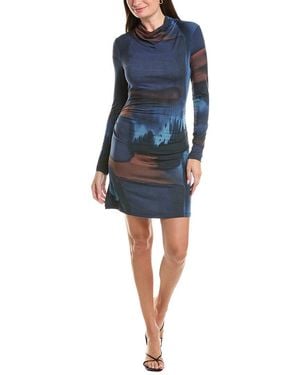 Michael Stars Printed Mini Dress - Blue