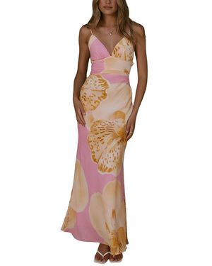 DELI S Printed Maxi Dress - Brown