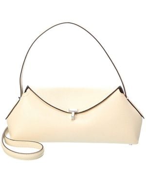 TOTEME T-Lock Leather Shoulder Bag - Natural