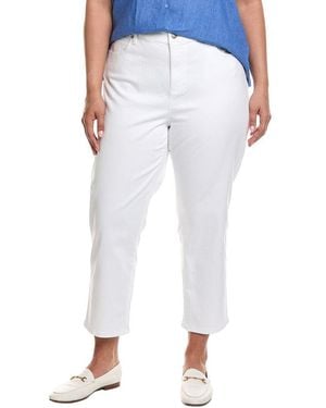 Eileen Fisher Plus Straight Cropped Jean - White