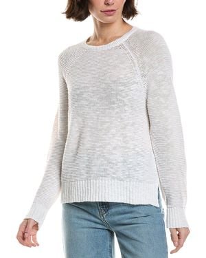 Eileen Fisher Raglan Sleeve Linen-Blend Jumper - Grey