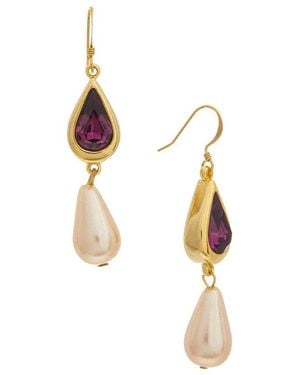 Kenneth Jay Lane 18K Plated Dangle Earrings - Metallic