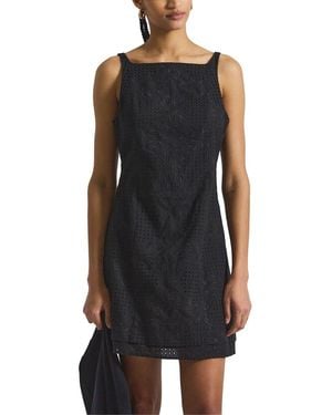 10 Crosby Derek Lam Saige Garden Tile Eyelet Mini Dress - Black