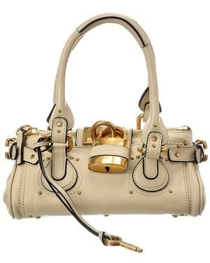Chloé Paddington Small Leather Satchel - Metallic