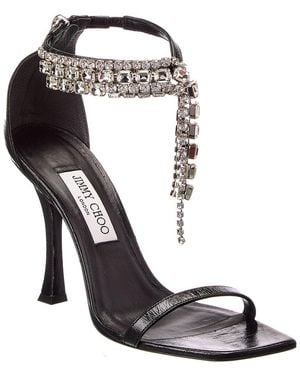 Jimmy Choo Verity 100 Leather Sandal - Metallic