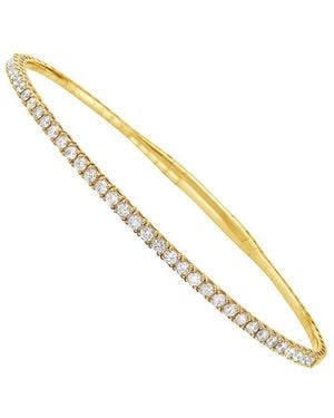 Forever Creations Signature Forever Creations 14K 10.00 Ct. Tw. Lab Grown Diamond Flexible Bangle Bracelet - Metallic