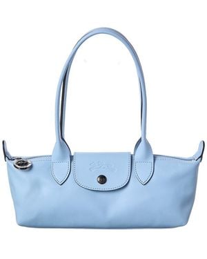 Longchamp Le Pliage Xtra Medium Leather Shoulder Bag - Blue