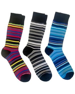 Unsimply Stitched Set Of 3 Sock - Blue