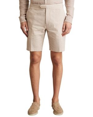 Reiss Seersucker Short - Natural