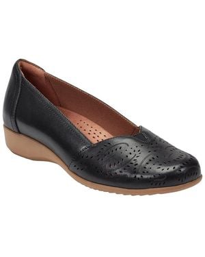 Rockport Rozie Leather Ballet Wedge - Black