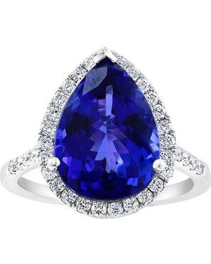 Effy Fine Jewelry 14K 6.45 Ct. Tw. Diamond & Tanzanite Ring - Blue