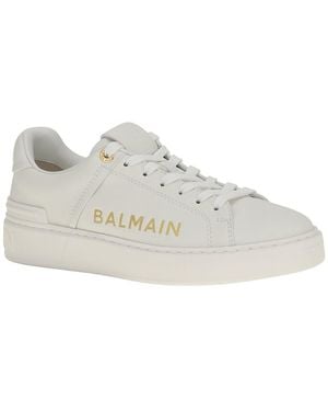Balmain Leather Trainer - White