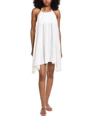 Elan Tie Neck Dress - White
