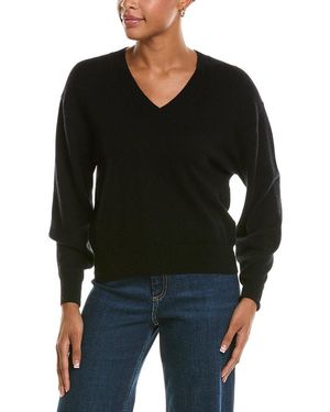 Brodie Cashmere Matilda V-neck Cashmere Jumper - Black