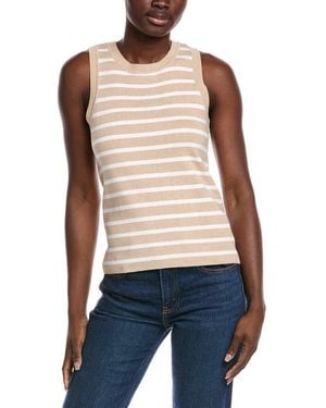 Minnie Rose Cashmere-Blend Tank - Blue
