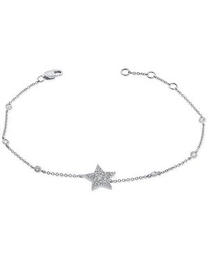 Sabrina Designs 14k 0.33 Ct. Tw. Diamond Star Station Bracelet - White