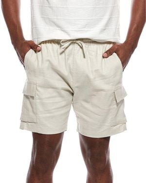 Onia Stretch Linen-Blend Cargo Short - Natural