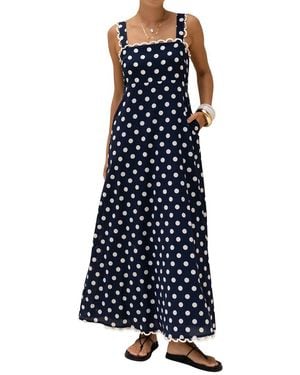LOEY Printed Maxi Dress - Blue
