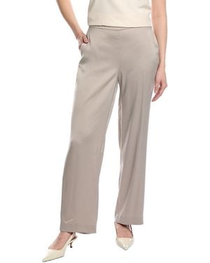 Anne Klein Pull-On Slash Pocket Wide Leg Pant - Grey