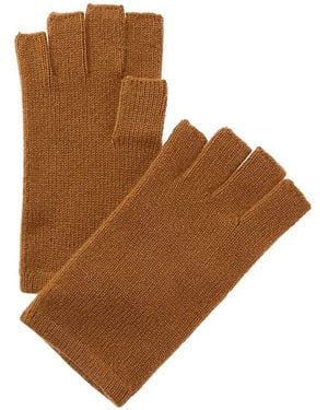 Sofiacashmere Sofiacashmere Fingerless Cashmere Gloves - Brown