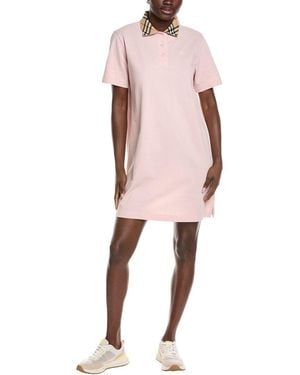 Burberry Check Polo Shirtdress - Pink