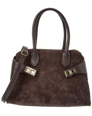 Isabella Rossetti Audrey Suede Tote - Brown