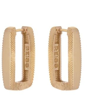 Reiss Grace Graphic Hoop Earrings - White