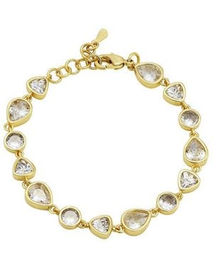 Savvy Cie Plated Cz Tennis Bracelet - Metallic